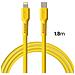 Cavo Di Ricarica E Sincronizzazione Usb-c A Lightning Da 2,4 A, 27 W, 1,8 M, Giallo - Foto miniatura 5