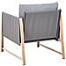 Set Salotto Da Giardino Con Tavolo E Pouf 5 Posti Nola Metallo Grigio - Foto miniatura 6
