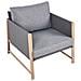 Set Salotto Da Giardino Con Tavolo E Pouf 5 Posti Nola Metallo Grigio - Foto miniatura 7