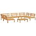 Set Divano Pallet da Giardino 6 pz in Legno Massello di Acacia - Foto miniatura 1