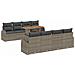 Set Divano da Giardino 9 pcs Grigio Poly Rattan - Foto miniatura 1