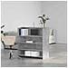 Banco Reception Grigio Cemento 100x50x103,5cm Legno Multistrato - Foto miniatura 3