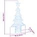 Albero di Natale con 240 LED Bianco freddo 180 cm Acrilico - Foto miniatura 8