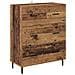 Credenza 2 pcs Legno vecchio Legno Stratificato e Vetro - Foto miniatura 6