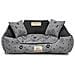 75x65 cm KINGDOG Cuccia per cani impermeabile personalizzabile Ossa nere - Foto miniatura 2
