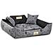 75x65 cm KINGDOG Cuccia per cani impermeabile personalizzabile Ossa nere - Foto miniatura 3