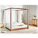 Letto A Baldacchino Legno Herliere 180 X 200 Cm Marrone Scuro - Foto miniatura 1
