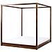 Letto A Baldacchino Legno Herliere 180 X 200 Cm Marrone Scuro - Foto miniatura 2