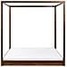 Letto A Baldacchino Legno Herliere 180 X 200 Cm Marrone Scuro - Foto miniatura 3