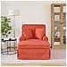 Chaise Longe con Gonna 3 pcs Rosso Arancio Tessuto in Cords - Foto miniatura 3