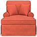 Chaise Longe con Gonna 3 pcs Rosso Arancio Tessuto in Cords - Foto miniatura 4