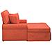 Chaise Longe con Gonna 3 pcs Rosso Arancio Tessuto in Cords - Foto miniatura 5