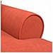 Chaise Longe con Gonna 3 pcs Rosso Arancio Tessuto in Cords - Foto miniatura 8