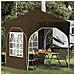 Tenda per feste a pop-up 192 x 192 x 245 cm Tortora - Foto miniatura 2