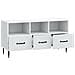 Mobile TV Bianco 102 x 34,5 x 50 cm Legno ingegnerizzato - Foto miniatura 5