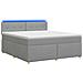 Letto box spring con materasso Grigio Chiaro 180 x 200 cm - Foto miniatura 1