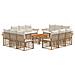 Set Divano da Giardino 13 pz Naturale e Bianco Crema polyrattan - Foto miniatura 1