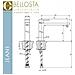 Miscelatore Alto Per Lavabo Bellosta Serie Jeans Art.4805 1 - Bocca Normale Cromo A Magazzino - Foto miniatura 2