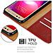 Cadorabo Custodia Compatibile Con Lg X Power 2 In Rosso Vinaccia - Coperchio Protettiva Con Chiusura Magnetica, Funzione Stand E Tasca Per Le Carte - Foto miniatura 6