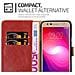 Cadorabo Custodia Compatibile Con Lg X Power 2 In Rosso Vinaccia - Coperchio Protettiva Con Chiusura Magnetica, Funzione Stand E Tasca Per Le Carte - Foto miniatura 8