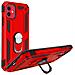 Cover Apple Iphone 11 Bi-materia Anello Magnetico Stand Rosso - Foto miniatura 5