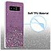 Custodia Compatibile Con Samsung Galaxy Note 8 In Viola Con Glitter - Coperchio Protettivo In Silicone Tpu Flessibile Con Glitter Scintillanti - Foto miniatura 3