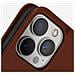 Custodia Vera Pelle Per Iphone 13 Pro Max Portacarte E Supporto Video Marrone - Foto miniatura 3