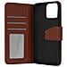 Custodia Vera Pelle Per Iphone 13 Pro Max Portacarte E Supporto Video Marrone - Foto miniatura 1