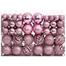 Set Palline Di Natale 111 Pz Rosa In Polistirene - Foto miniatura 2