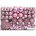 Set Palline Di Natale 111 Pz Rosa In Polistirene - Foto miniatura 3