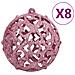 Set Palline Di Natale 111 Pz Rosa In Polistirene - Foto miniatura 4