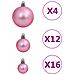 Set Palline Di Natale 111 Pz Rosa In Polistirene - Foto miniatura 5
