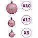 Set Palline Di Natale 111 Pz Rosa In Polistirene - Foto miniatura 7