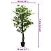 Albero Di Ficus Artificiale 630 Foglie 120 Cm Verde - Foto miniatura 8