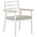 Set Di 4 Sedie Da Giardino Bianche Con Cuscini Beige Cavoli - Foto miniatura 4