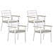 Set Di 4 Sedie Da Giardino Bianche Con Cuscini Beige Cavoli - Foto miniatura 6