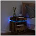 Comodino Con Luci Led Rovere Fumo 40x39x48,5 Cm - Foto miniatura 1