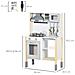 Cucina Giocattolo Per Bambini Con Altezza Regolabile, Suoni, Luci E Utensili, In Mdf E Pp, 60x30.5x93.2 Cm - Foto miniatura 3