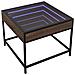 Tavolino Da Salotto Con Led Infinity Rovere Marrone 50x50x41 Cm - Foto miniatura 3