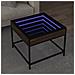 Tavolino Da Salotto Con Led Infinity Rovere Marrone 50x50x41 Cm - Foto miniatura 1