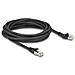 Cavo di rete RJ45 Cat. 8.1 S /FTP maschio da 45° angolato a sinistra per maschio diritto fino a 40 Gbps 5 m nero - Foto miniatura 1