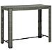 Tavolo Bar Da Giardino Grigio 140,5x60,5x110,5 Cm In Polyrattan - Foto miniatura 2