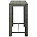 Tavolo Bar Da Giardino Grigio 140,5x60,5x110,5 Cm In Polyrattan - Foto miniatura 3
