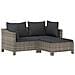 Set Divani da Giardino 6 pz con Cuscini in Polyrattan Grigio - Foto miniatura 5