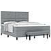 Letto con Box Spring con Materasso & Panchina Grigio Chiaro 180x200 cm Tessuto - Foto miniatura 1