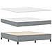 Letto con Box Spring con Materasso & Panchina Grigio Chiaro 180x200 cm Tessuto - Foto miniatura 3