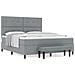 Letto con Box Spring con Materasso & Panchina Grigio Chiaro 180x200 cm Tessuto - Foto miniatura 4