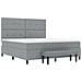 Letto con Box Spring con Materasso & Panchina Grigio Chiaro 180x200 cm Tessuto - Foto miniatura 8