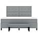 Letto con Box Spring con Materasso & Panchina Grigio Chiaro 180x200 cm Tessuto - Foto miniatura 9