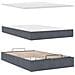 Pouf Letto con Materasso e LED Grigio Scuro 120x190cm Velluto - Foto miniatura 9